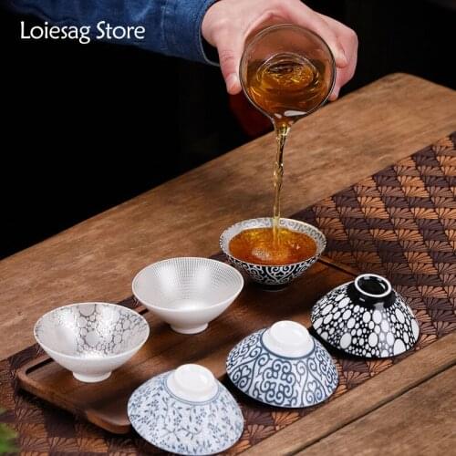 Loiesag 75ml Ceramics Hat Cup Gilt Silver Kung Fu Tea Cup Creative Single Master Cup Tea Bowl 999 Sterling Silver Tea Cup Gift