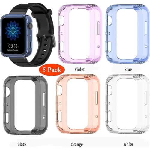 Full Coverage Soft Colorful TPU Case for Xiaomi Smart Watch 2019 Clear Ultra-thin Shell Frame Protective Cover for Xiaomi watch