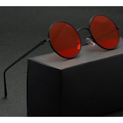 Higodoy 2021 New Classic Fashion Women Sunglasses Men Retro Trend Round Metal Sun glasses Brand Design Outdoor Mirror Uv400