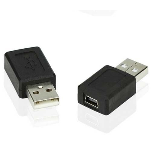 10pcs New Mini Usb B 5 Pins Female Jack To Usb A 2.0 Male Connector Adapter M/F