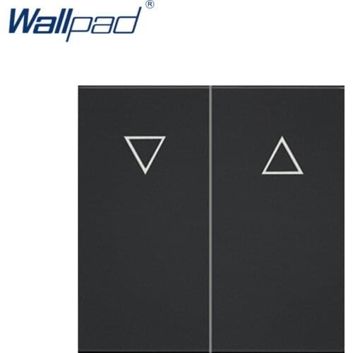 Wallpad Curtain Switch 2 Gang Reset Switch Momentary Contact Function Key For Wall White And Black Plastic Module Only