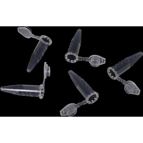 50Pcs 0.5 ml Plastic Lab Centrifuge Tube Test Tube Vial with Snap Cap Centrifuge Tube Container for Sample storage Lab Supplies