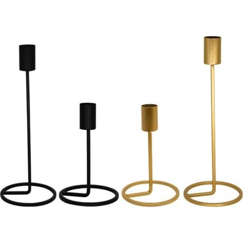 Stable Base Candle Holder Eco-friendly Candle Stand Rust-proof Candlestick Wrought Iron Candlelight Display Stand Decor for Home