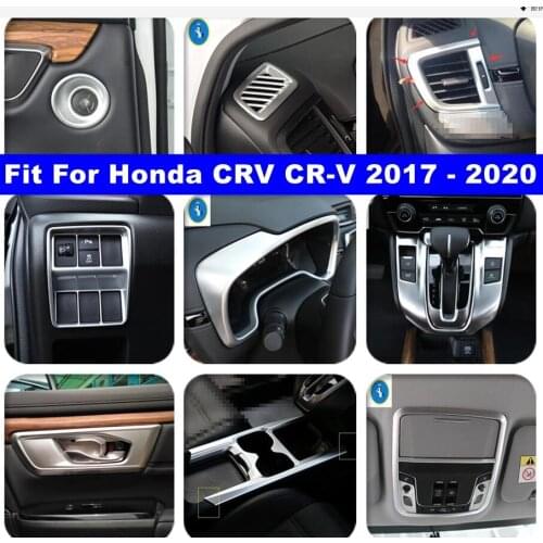 Matte Interior Refit Kit Air AC / Reading / Head Lamps / Gear Box / Dashboard Air AC Cover Trim For Honda CRV CR-V 2017 - 2020
