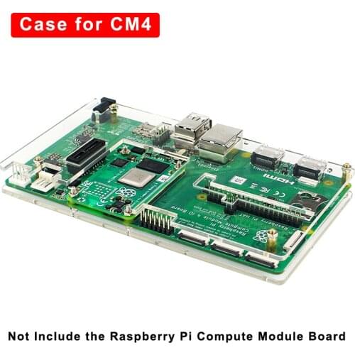 Raspberry Pi Compute Module 4 Case Transparent Acrylic Shell CM 4 Protective Enclosure for Raspberry Pi Compute Module 4 Board