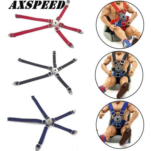 AXSPEED 2PCS 1/10 RC Crawler Car Seat Belt for Axial WRAITH 90018 SCX10 Traxxas TRX4 Simulation Driver Figure Seat Belt