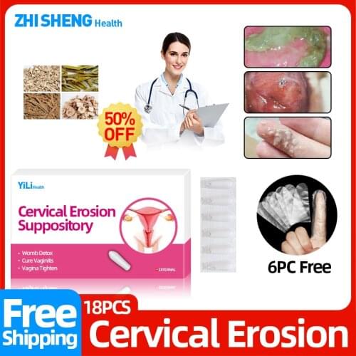 Cervical Erosion Vaginal Supository Melts Gynecological Vaginitis Treatment Vagina Tighten Nursing Ovule Vaginale Womb Detox