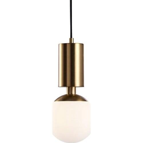Modern Milk Glass Hanging LED Pendant Lights For Dining Room Black Gold Hang Lamp Bedroom Home Fixture Restaurant Decorative