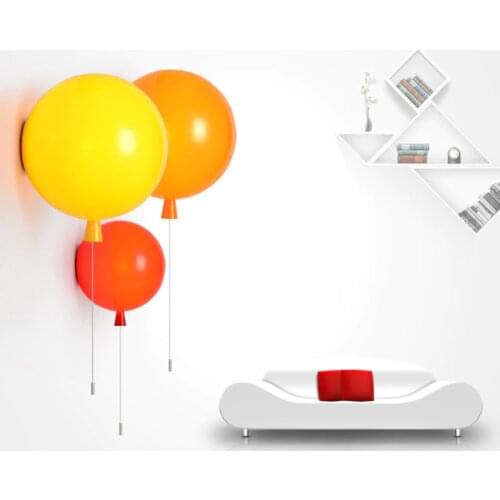 Modern minimalist novelty colorful balloon lights acrylic aisle bedroom bedside lamp children room clothing store led wall lamp