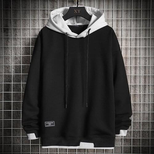 Men Streetwear Hoodie Patchwork Hip Hop Hoodies Men High Street Casual Hoodie Spring And Autumn Men Fashion Clothing Pullovers