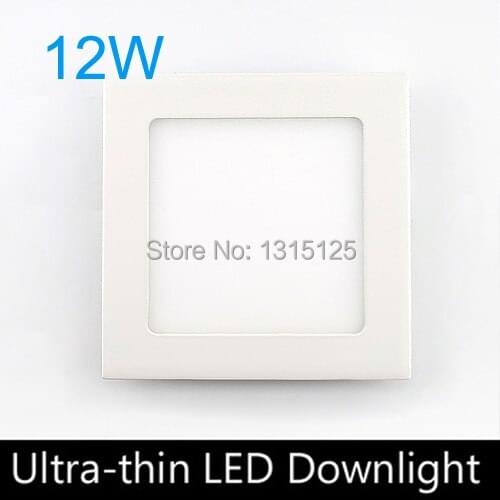 Ultra thin design12W LED Recessed ceiling light, Square LED Panel Light 170mm, AC85-265V ,3PC / LOT LED Bulb Lamp +free shipping