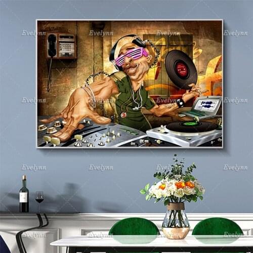 DJ Vintage Poster, DJ Player, Vinyl Lover, Vinyl Art Print, Vinyl Disc, Music Art,Home Decor Canvas Wall Art Prints Unique Gift
