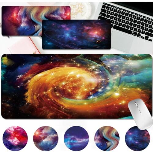 Waterproof Gaming Mouse Pad Large Portable Mouse Pad Space Pattern PC Computer Gamer Mousepad Leather Office Computer Mouse Mat