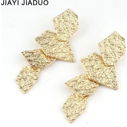 Jiayijiaudo Metal Hammered Geometric Drop Earrings Dangle Earrings Bohemia Ethnic Earrings Gift Earrings For Women New