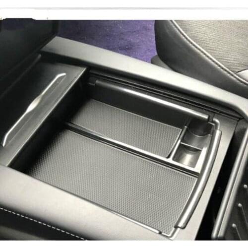 For Tesla MODEL X/MODEL S 2016 2017 2018 1PC ABS Chrome Car Central Armrest Box Storage Box Cover Trim Car Styling Accessories