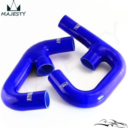 2Pcs Upgrade Silicone Intercooler Intake Hose For V*W G*olf R GTI MK7 2.0T 2015
