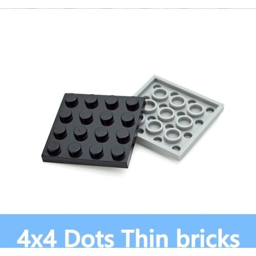 30PCS DIY 4*4 Dots Thin Building Blocks Figures Bricks 4x4 Dots Educational Creative Size Compatible With 3031 Toys for Children