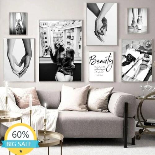 Diamond Painting Sexy Woman Fashion Black White Diamond Embroidery Full Square Round Mosaic Cross Stitch Kits Home Decor Gift