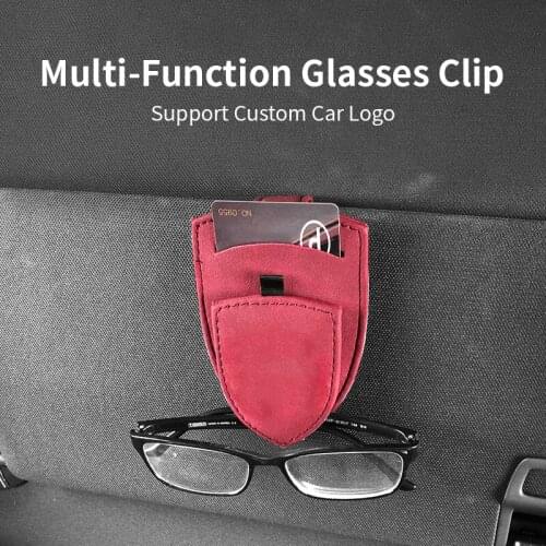 Car Glasses Storage Clip Eyeglass Holder For Cadillac XT4/5/6 CT4/5/6 CTS ATSL ESCALADE Interior Sunglasses Holder Accessories