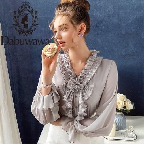 Dabuwawa Women's Ruffle Shirts