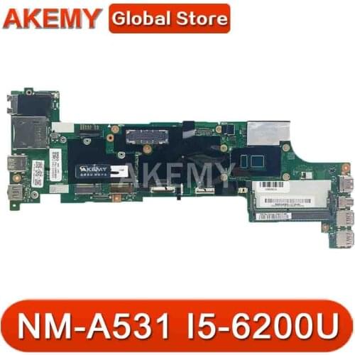 For Lenovo ThinkPad X260 Notebook Motherboard BX260 NM-A531 CPU i5 6200U 100% test work FRU 00UP190 01EN193 01HX027