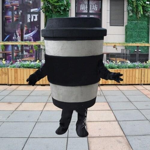 High Quality Coffee Cup Adult Plush Mascot Costume for Festival & Party Supplies Disfraces Fancy Dress Anime Cosplay Costumes