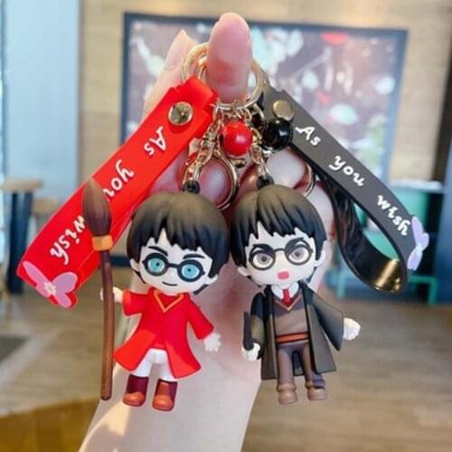 Harries Creative Key Chain Potter Fashion Malfoy figure Personality Bag Pendant Hermione Accessories Car Key ring Birthday Gift