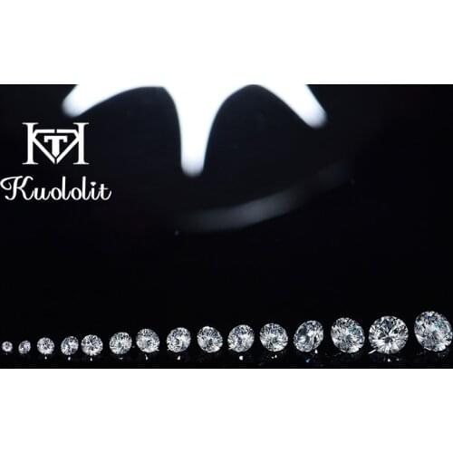 Kuololit Lab Grown Diamonds Loose Stone For Customize Round 1.4-2.9MM Excellent Cut DEF VS HPHT Diamonds for Jewelry Making DIY