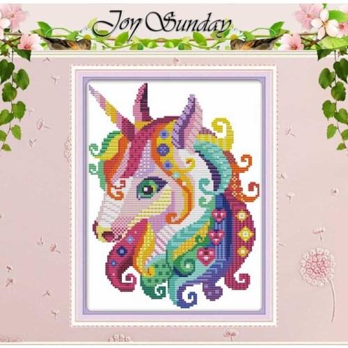 Unicorn patterns counted Cross Stitch 11CT 14CT Cross Stitch Set Wholesale DIY Animals Cross-stitch Kit Embroidery Needlework