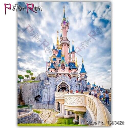 Full 5D DIY Diamond Painting Scenic landscape castle Diamond Embroidery Watchtower Mosaic Cross Stitch Stickers Home Decor Gift