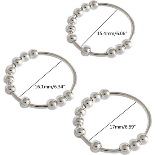 Spinner Fidget Beads Rings for Anxiety Worry Peace Rings Relieving Stress Women Valentines Day Jewelry