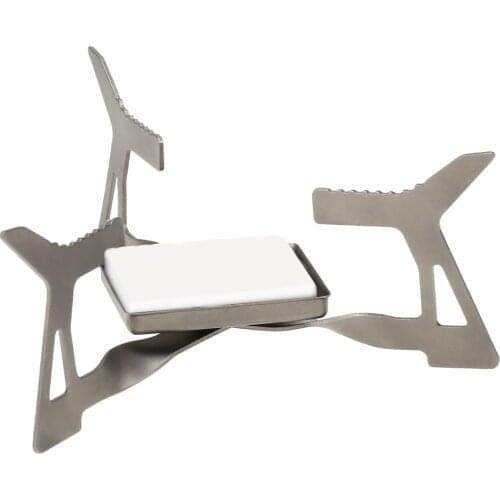 Lixada Ultralight Folding Camping Titanium Solidified Alcohol Stove Outdoor Stove Alcohol Burner for Outdoor Camping Hiking