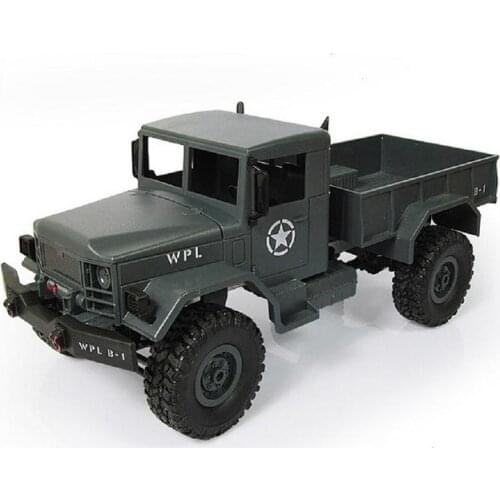WPL B-14 RC Truck Remote Control 4 Wheel Drive Climbing Off-Road Vehicle Toy 2.4G Army Toys Car Shape with Head Lighting DIY KIT