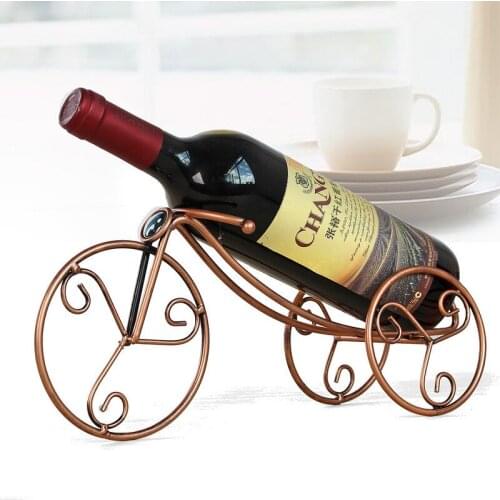 Iron Wine Bottle Holder Wine Rack Home Decoration Ornaments Crafts Rack Shelf for Home Party Restaurant