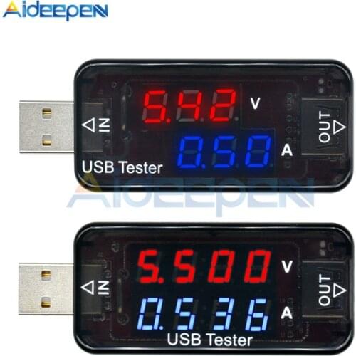 LCD Digital Voltmeter Ammeter Tester USB Detector Charger Capacity Tester Meter Voltmeter Ammeter Power Bank Plug 3Bit 4Bit 3.3V
