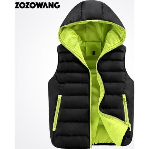 ZOZOWANG 2020 Autumn Mens Hooded Thick Vests Women Waistcoats Warm Mens Jackets Winter Sleeveless Coats Mens Brand Clothing
