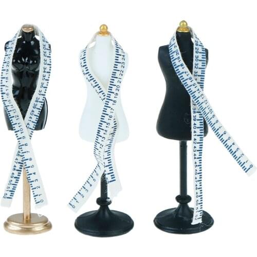 1/12 Mini Resin Toys for Doll House Decoration Dollhouse Miniature Accessories Mannequin Ruler Set Simulation Dress Form Model
