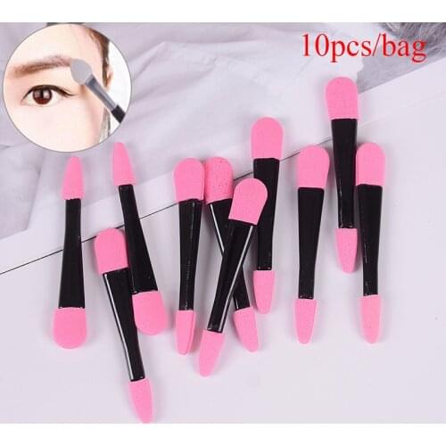 10Pcs Professional Makeup Double-end Eye Shadow Eyeliner Brush Sponge Applicator Tool cosmetic eyeshadow brush Portable Hot Sale