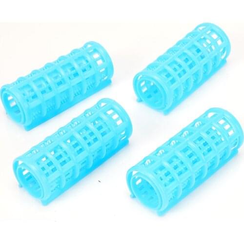 4 pcs/pack Hairdressing Home Use DIY Magic Blue Self-Adhesive Hair Rollers Hair Curler Hair Styling Roller Salon Women Hair Tool