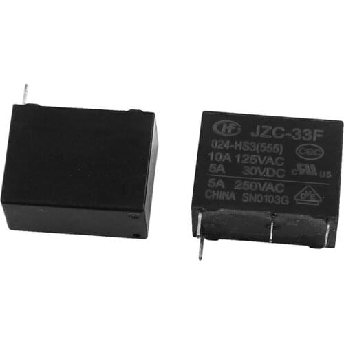 50PCS/lot Power relays HF33F JZC-33F-024-HS3 24V 5A 250VAC 4PIN Original New relay