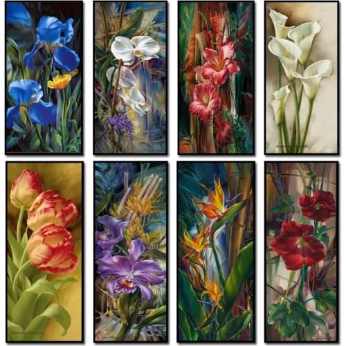 5D Diamond Embroidery Flower Diamond Cross Stitch Crystal Square Diamond Sets Mosaic Decorative Diy Diamond Painting