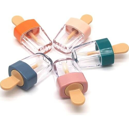 6ml Empty Lip Gloss Tube Containers Cream Jars DIY Make Up Tool Cosmetic Ice Cream Transparent Lip Balm Refillable Bottle