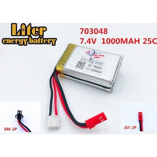 7.4V 1000mah Lipo Battery For MJXRC Battery Lipo 7.4 V 1000 mah 703048 toy battery