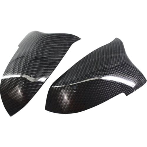 Side Rearview Mirror Cover Cap Fit for -BMW- 5 6 7 Series F10 F07 F01 Carbon Fiber