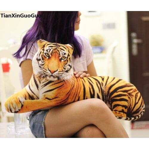 Large 85cm Creative pillow 3D Dimensional cartoon yellow tiger plush toy cushion soft doll,hugging pillow birthday gift h1301