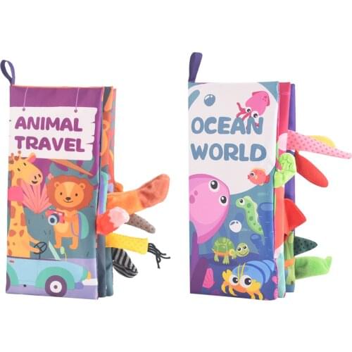 Baby Montessori Soft Cloth Books Early Education Torns Not Bad Baby Cloth Book Infant 0 -12 Months Visual Training Quiet Books