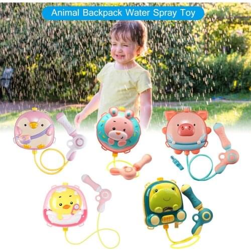 Childrens Backpack Water Gun Toy Pull-out Large-capacity Water Spray Gun Outdoor Toys Summer Games Water Gun Toy Water Gun