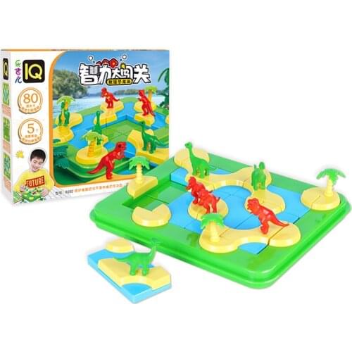 Dinosaur On the land 80 challenges IQ Training Smart Board Games Educational Intelligence Kid Puzzle Toy Children Gift
