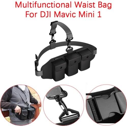 For DJI Mavic Mini 1 Drone Waist Bag Waterproof Separate Pocket Hands Free Shoulder Belt Remote Control Charger Storage Bag Case