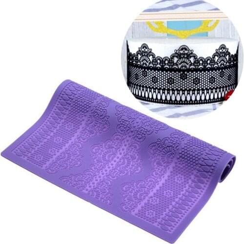 CT-015 Silicone Cake Fondant Decorating Tools, Silicone Laces Mold, Silicone Cake Baking Mat
